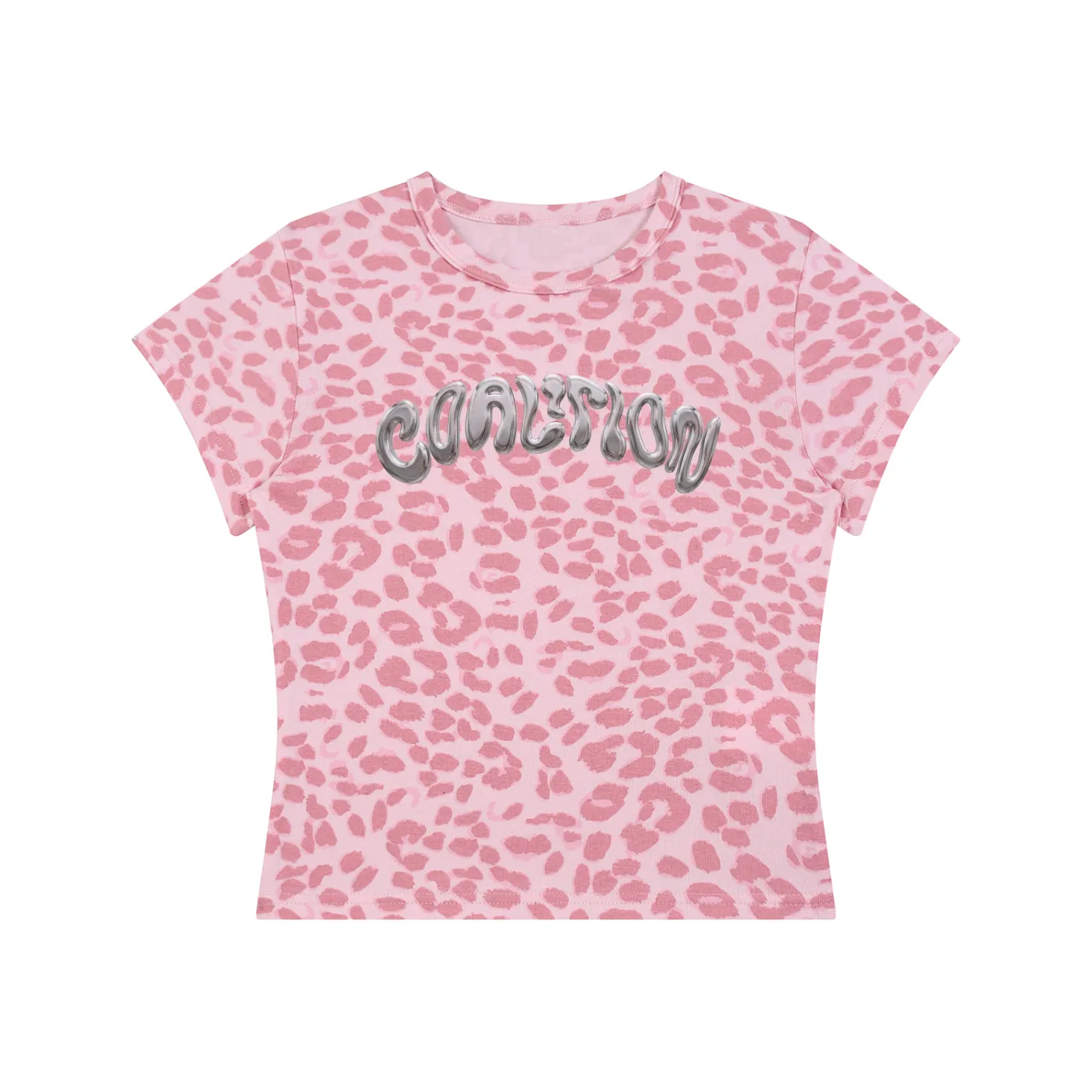 Women's Leopard Print Crop T-Shirt